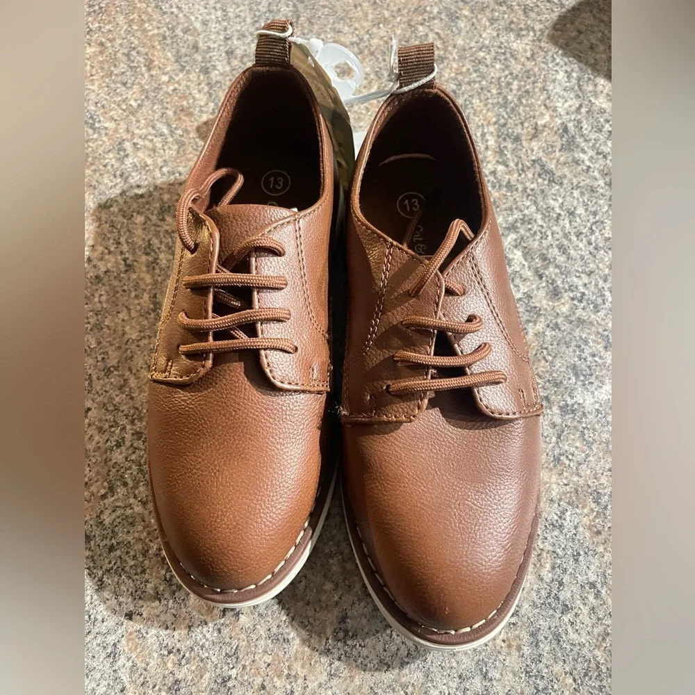 Cat & Jack Brown Boys Dress Shoe